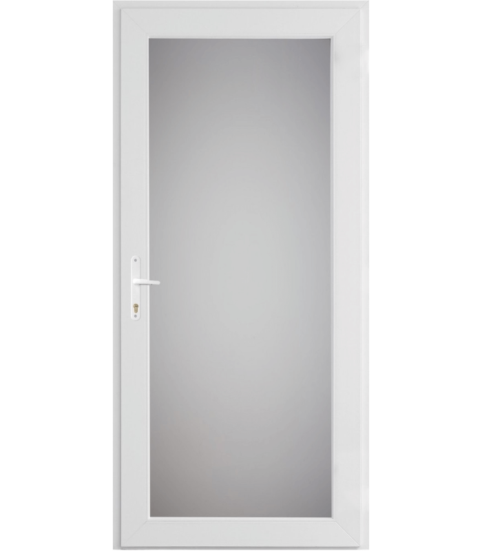 Porta Exterior PVC Vidro Duplo Fosco 90x200cm DIREITA