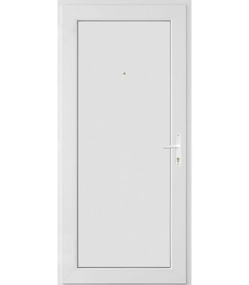 Porta Exterior PVC Painel Liso Branco Por Medida ESQUERDA