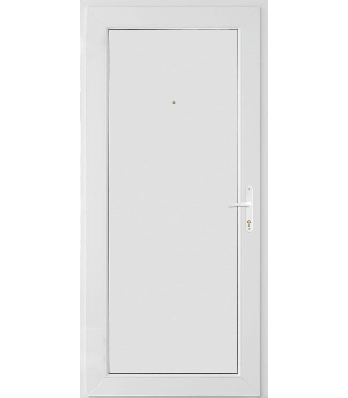 Porta Exterior PVC Painel Liso Branco Por Medida ESQUERDA