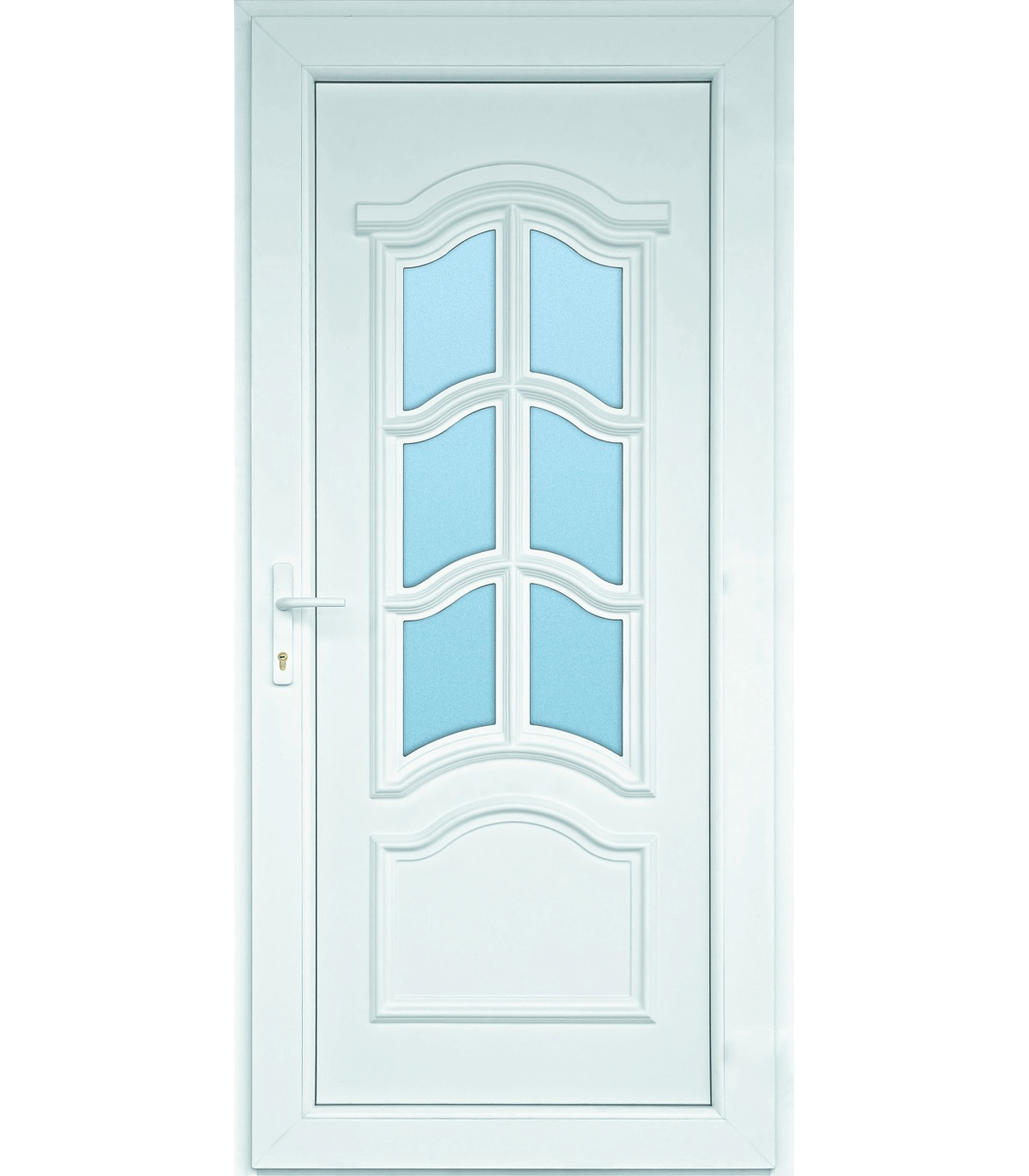 Porta Exterior PVC KORZIKA Por Medida Branca DIREITA