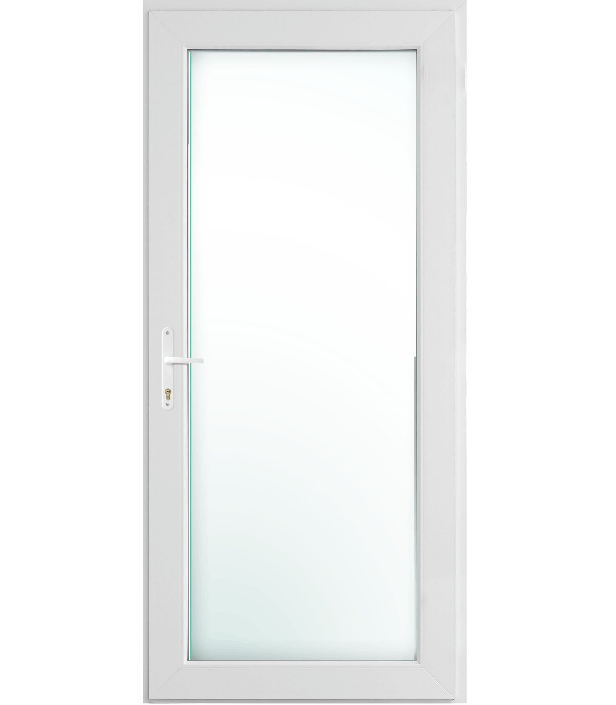 Porta Exterior PVC Por Medida Vidro Duplo Transparente DIREITA
