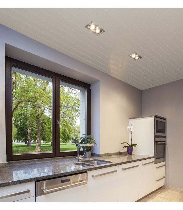 Lambrim PVC 3R BRANCO 290x30x0,9cm - Pack 2 Réguas (1,74m²) Interior