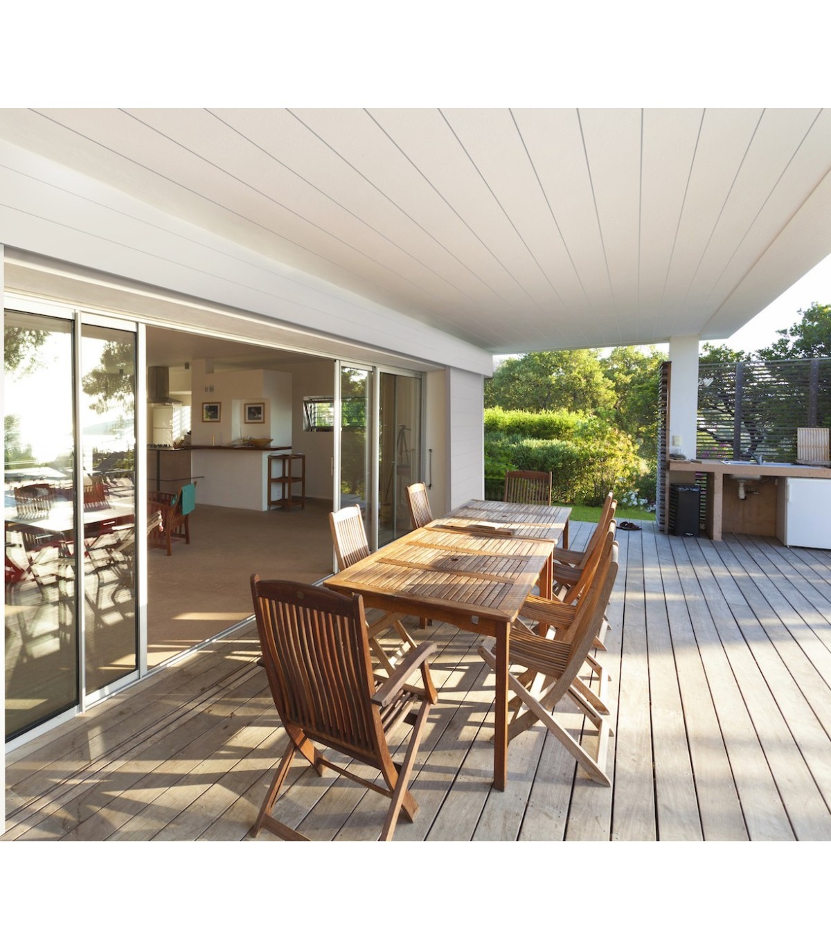 Lambrim PVC 1R BRANCO 300x20x0,9cm - Pack 2 Réguas (1,20m²) Interior