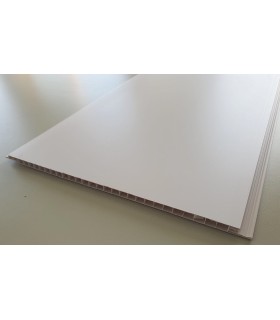 Lambrim PVC 1R KINKAN LACADO BRANCO 290x30x0,9cm - Pack 2 Réguas (1,74m²) Interior e Exterior