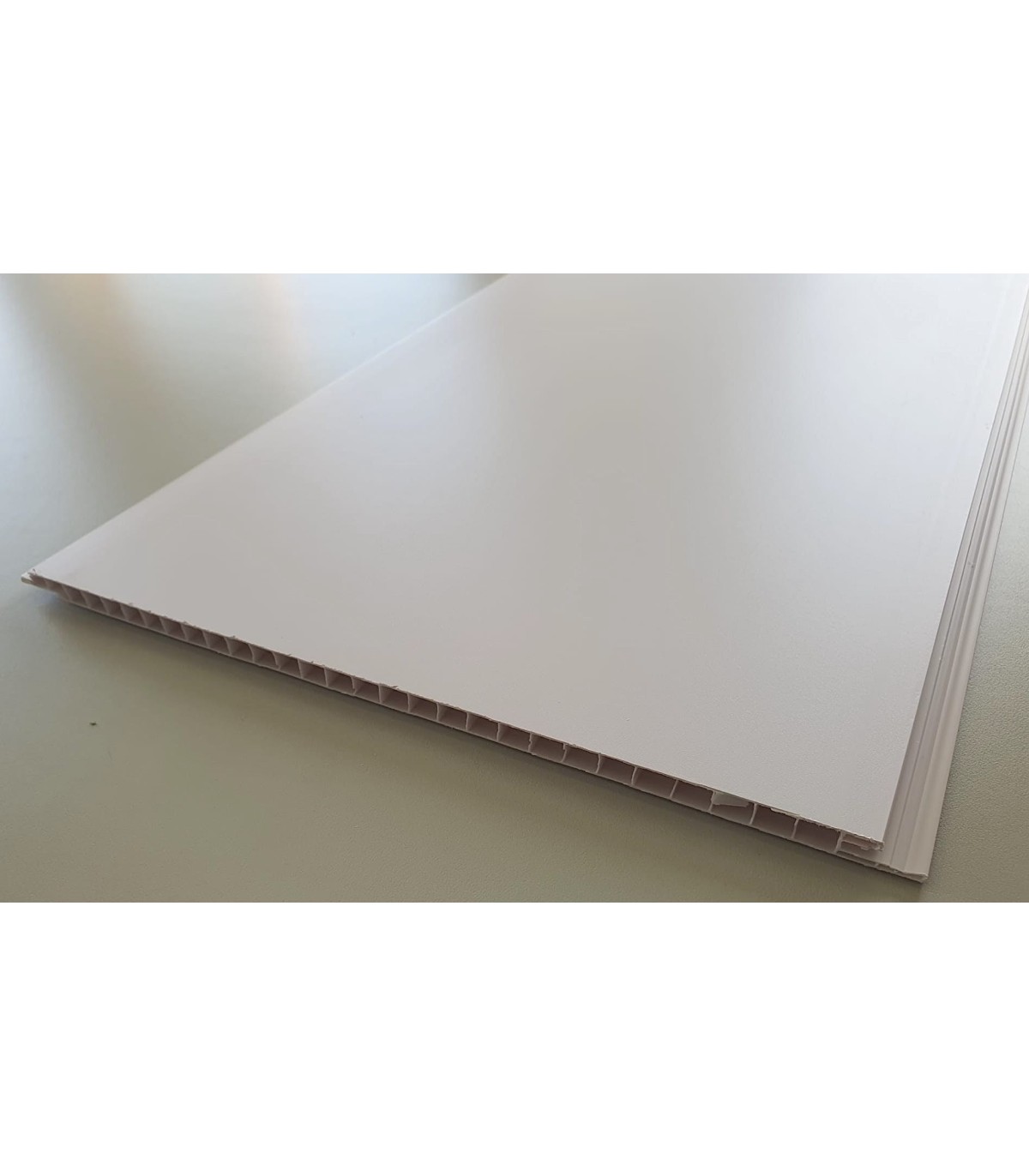 Lambrim PVC 1R KINKAN LACADO BRANCO 290x30x0,9cm - Pack 2 Réguas (1,74m²) Interior e Exterior