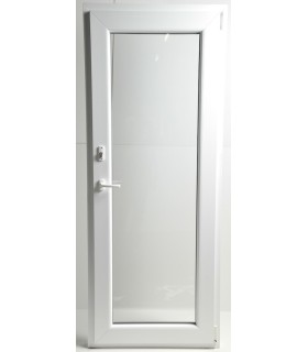 Porta Janela PVC 80x200cm Oscilobatente DIREITA Chave e Puxador Interior e Exterior Vidro Duplo CANDO