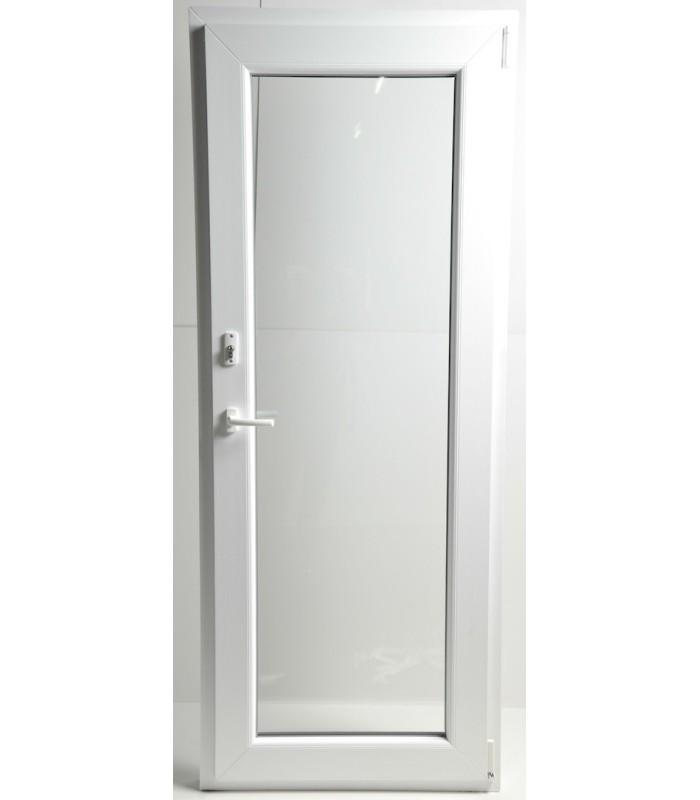 Porta Janela PVC 80x200cm Oscilobatente DIREITA Chave e Puxador Interior e Exterior Vidro Duplo CANDO