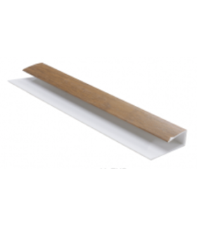Perfil Remate PVC para Lambrim Nogueira 290x2x1cm - Pack de 2