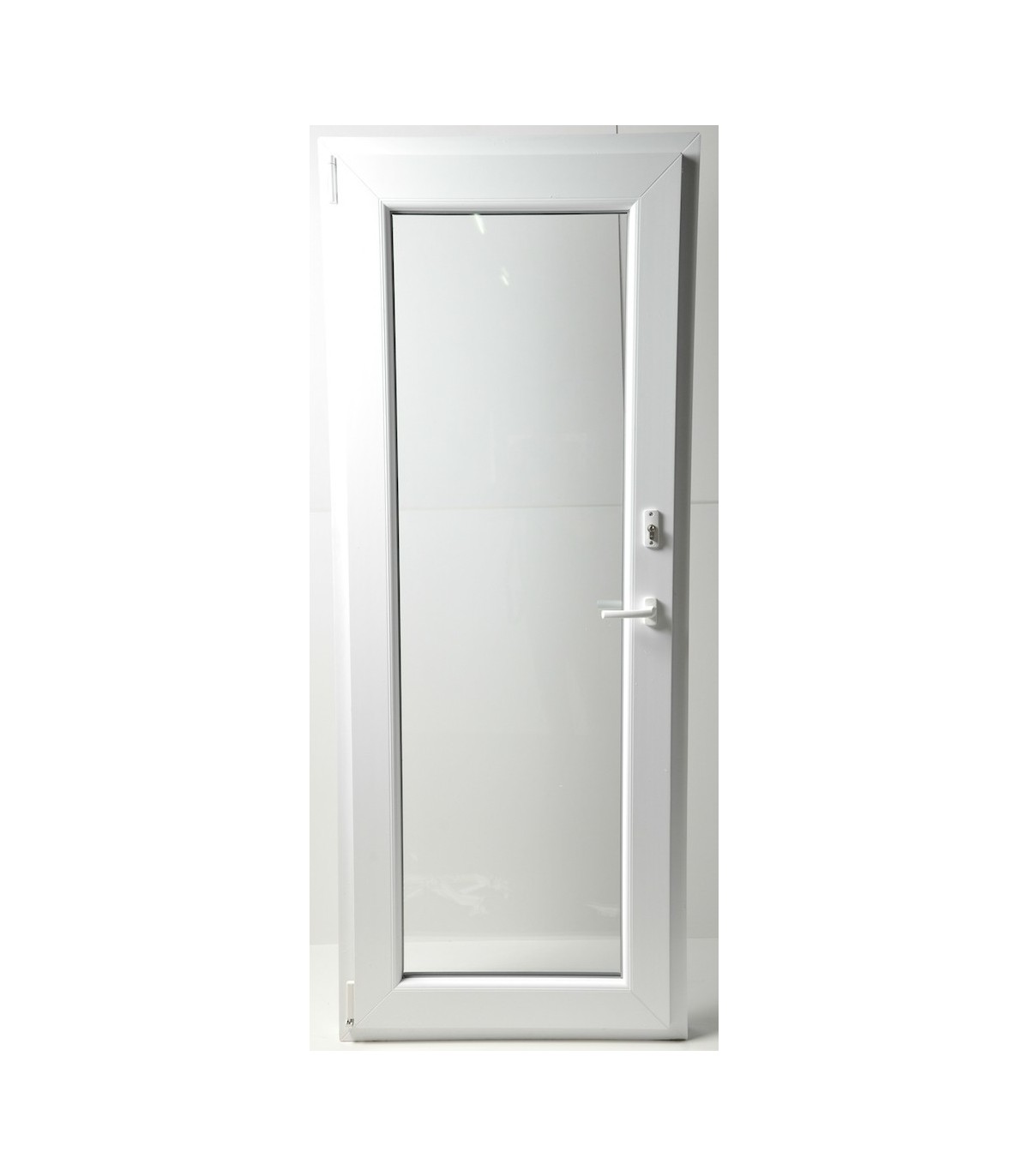 Porta Janela PVC 80x200cm Oscilobatente ESQUERDA Chave e Puxador Interior e Exterior Vidro Duplo CANDO