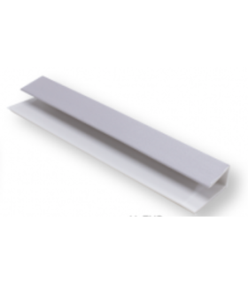 Perfil Remate PVC para Lambrim Cinza 290x2x1cm - Pack de 2