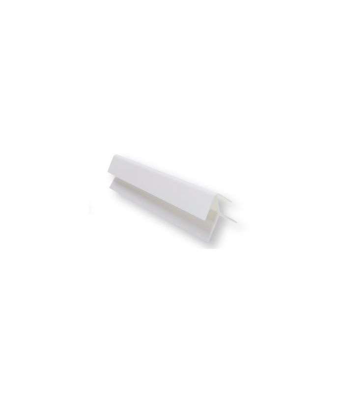 Canto Exterior PVC para Lambrim Branco 300x2,1x2,1cm - Pack de 2