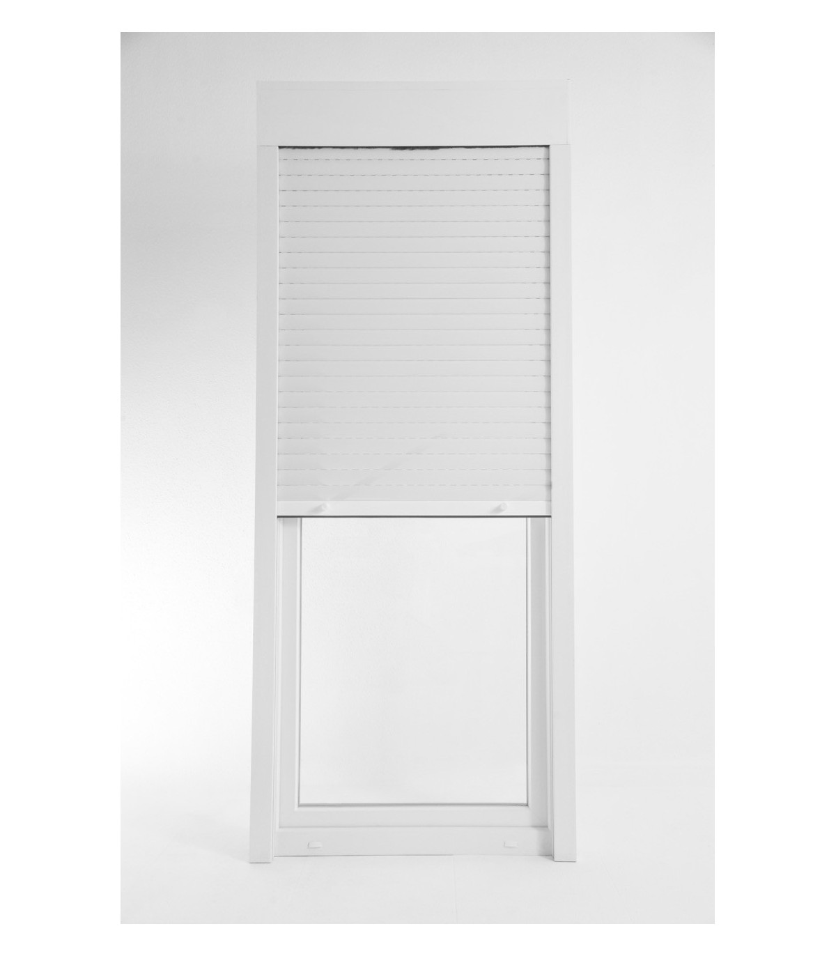 Porta Janela PVC Oscilobatente Por Medida DIREITA com Estore Vidro Duplo ALUPLAST Classe A+