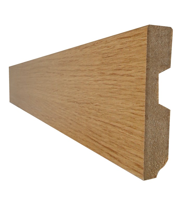 Rodapé MDF 225x7x1.4cm Carvalho - Portas Interiores