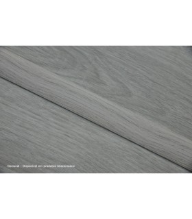 Perfil de Transição Aluminio Revestido Carvalho Cinza Rústico 2,7m x 30mm