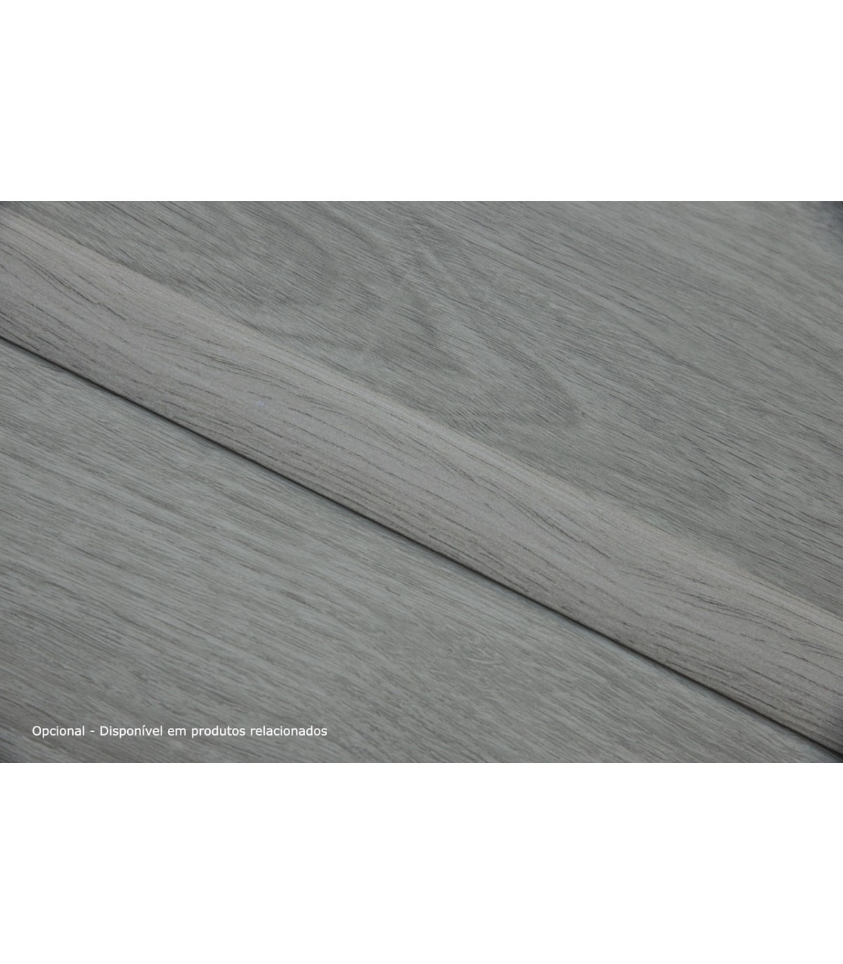 Perfil de Transição Aluminio Revestido Carvalho Cinza Rústico 2,7m x 30mm