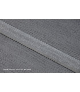 Perfil de Transição Aluminio Revestido Carvalho Cinza Escuro 2,7m x 30mm