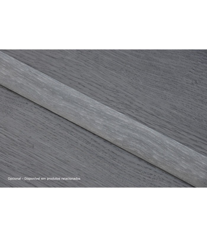 Perfil de Transição Aluminio Revestido Carvalho Cinza Escuro 2,7m x 30mm