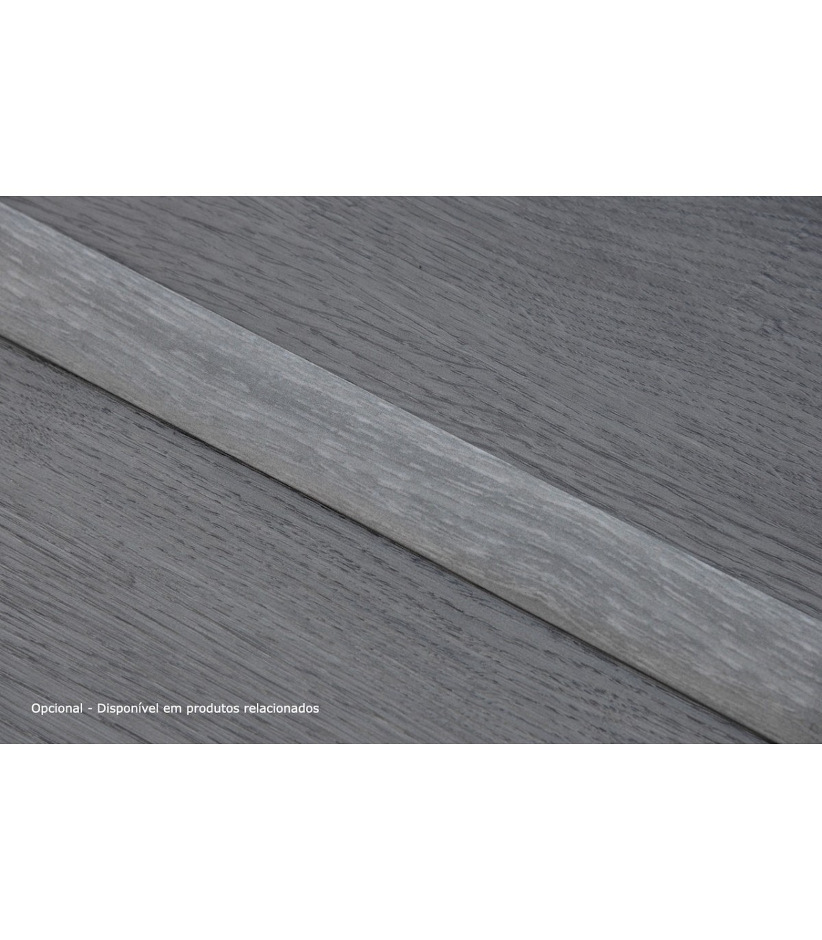 Perfil de Transição Aluminio Revestido Carvalho Cinza Escuro 2,7m x 30mm