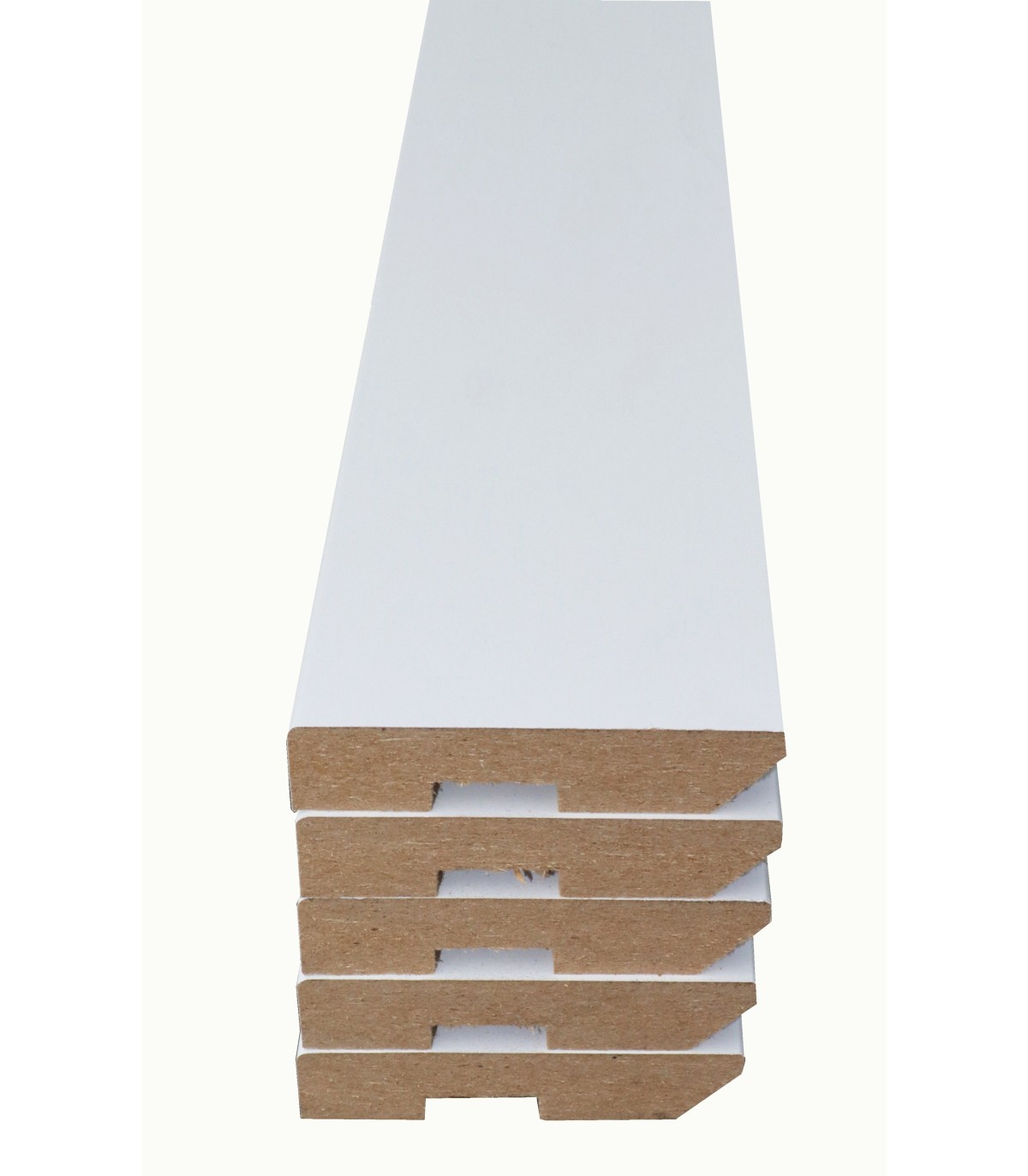 Rodapé MDF Branco 14x80mm 225cm - Pack de 5