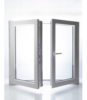 Janela PVC Oscilobatente Por Medida 2 Folhas Vidro Duplo ALUPLAST Classe A+