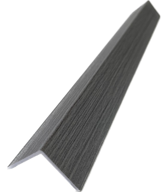 Cantoneira para Revestimento Ripado Carvalho Cinza 280x2,2x2,2cm - 1 Unidade