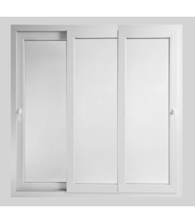 Porta Janela de Correr PVC 3F 200x200cm Vidro Duplo ALUPLAST Fabrico Especial