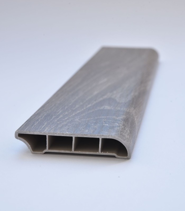 Rodapé Alveolar PVC para Best Floor 525 - Carvalho Castanho 60x12mm 240cm