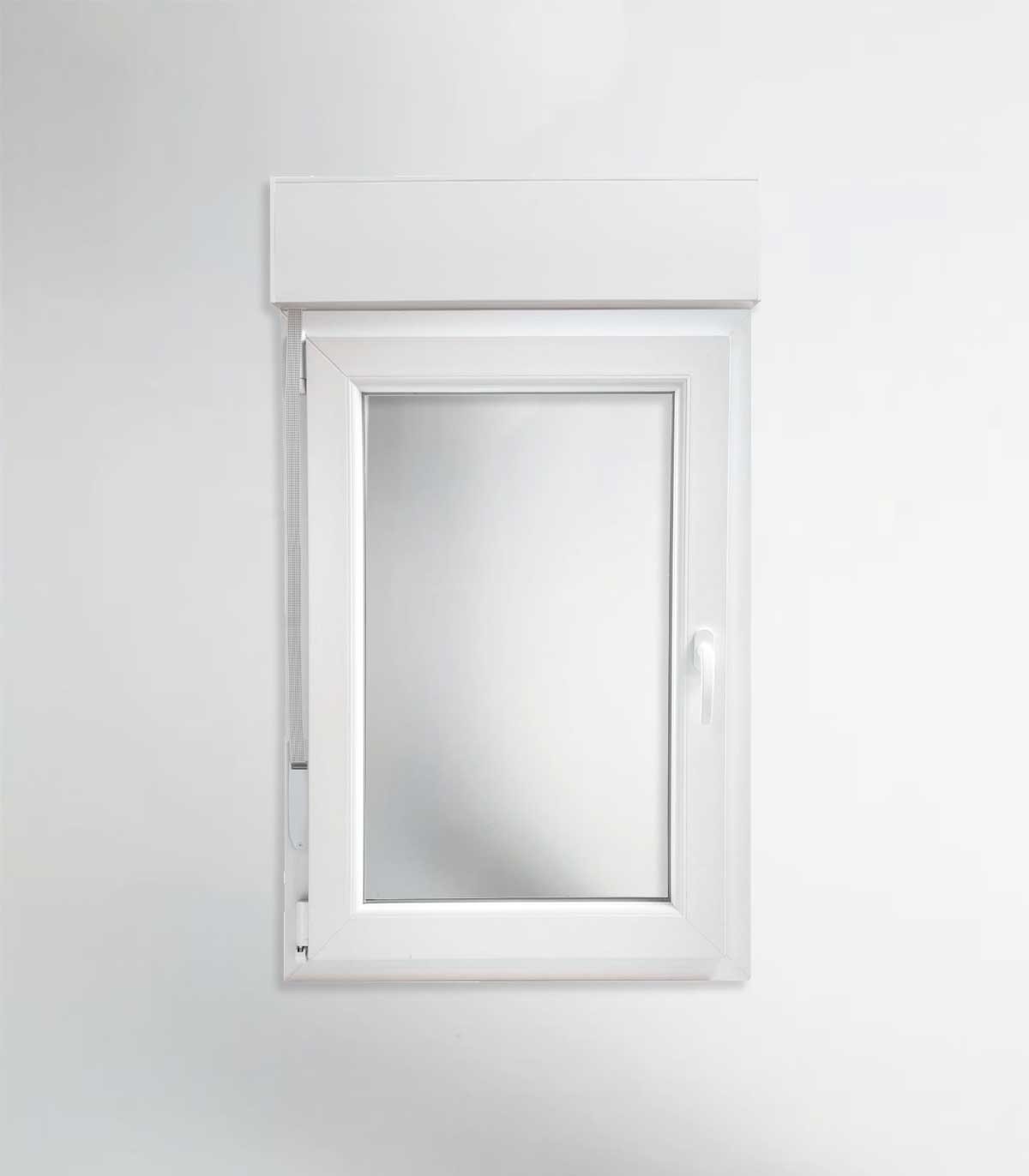 Janela PVC 75x117cm Oscilobatente ESQUERDA com Estore Vidro Duplo CANDO