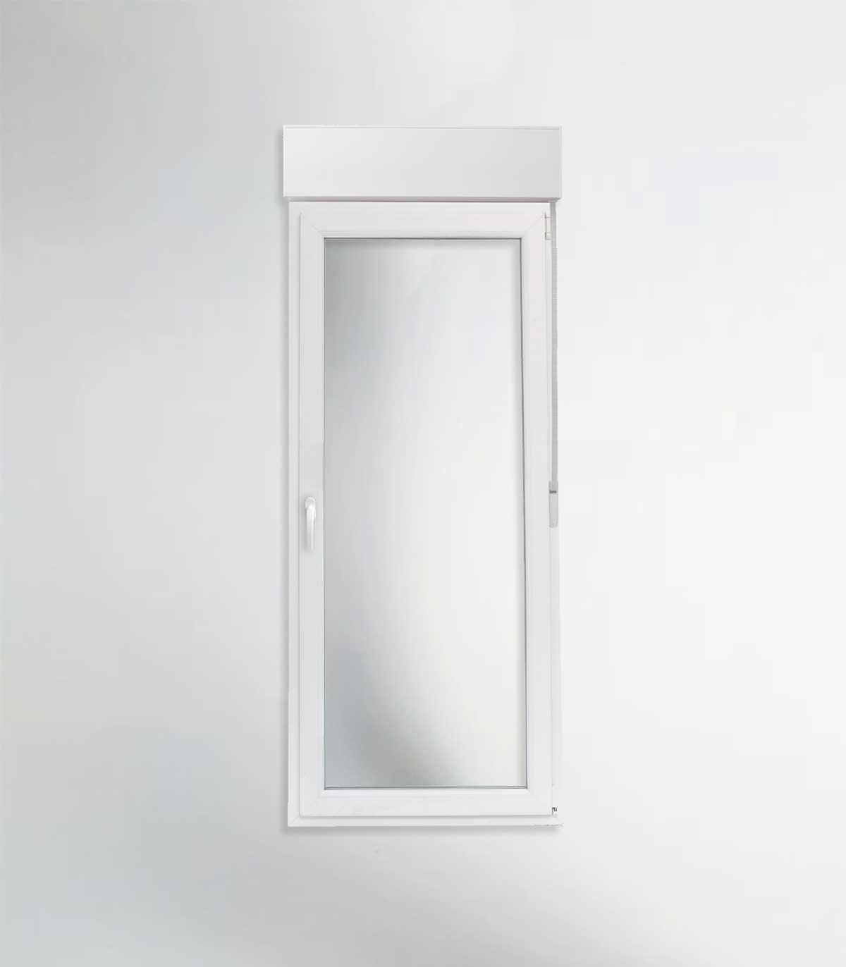 Porta Janela PVC 85x217cm Oscilobatente DIREITA com Estore Vidro Duplo CANDO