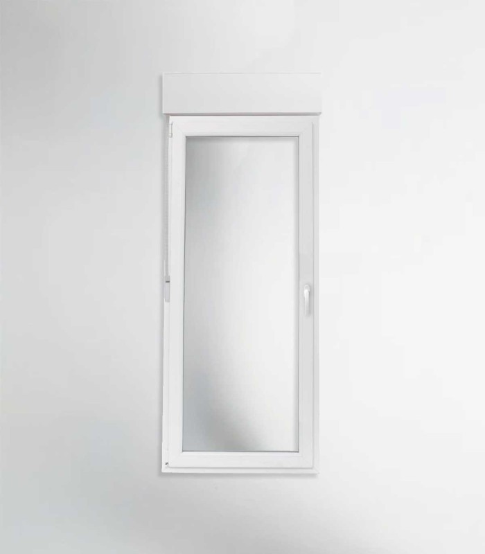 Porta Janela PVC 85x217cm Oscilobatente ESQUERDA com Estore Vidro Duplo CANDO