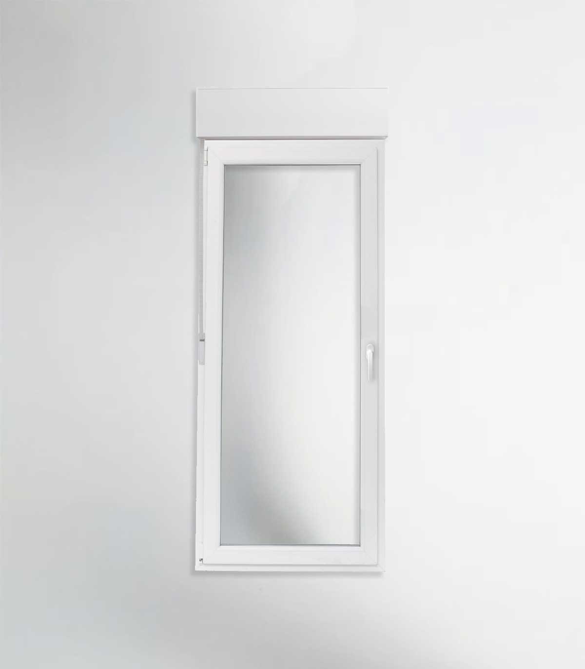 Porta Janela PVC 85x217cm Oscilobatente ESQUERDA com Estore Vidro Duplo CANDO