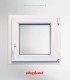 Janela PVC 50x50cm Oscilobatente DIREITA Vidro Duplo ALUPLAST