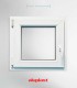Janela PVC 50x50cm Oscilobatente ESQUERDA Vidro Duplo ALUPLAST