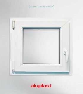 Janela PVC 50x50cm Oscilobatente ESQUERDA Vidro Duplo ALUPLAST