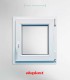 Janela PVC 50x60cm Oscilobatente DIREITA Vidro Duplo ALUPLAST
