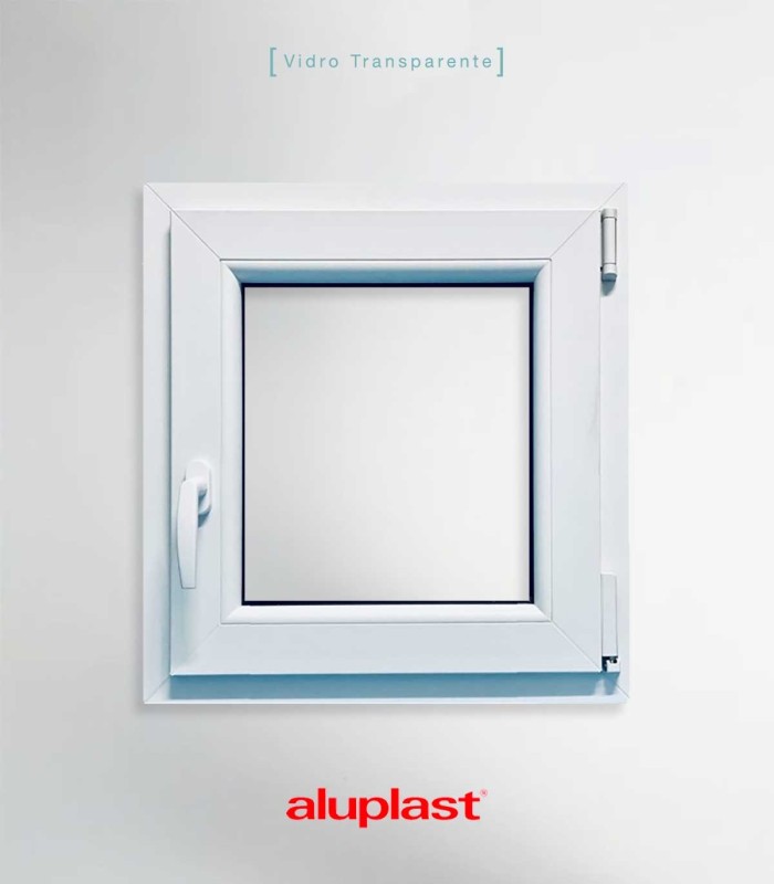 Janela PVC 50x60cm Oscilobatente DIREITA Vidro Duplo ALUPLAST
