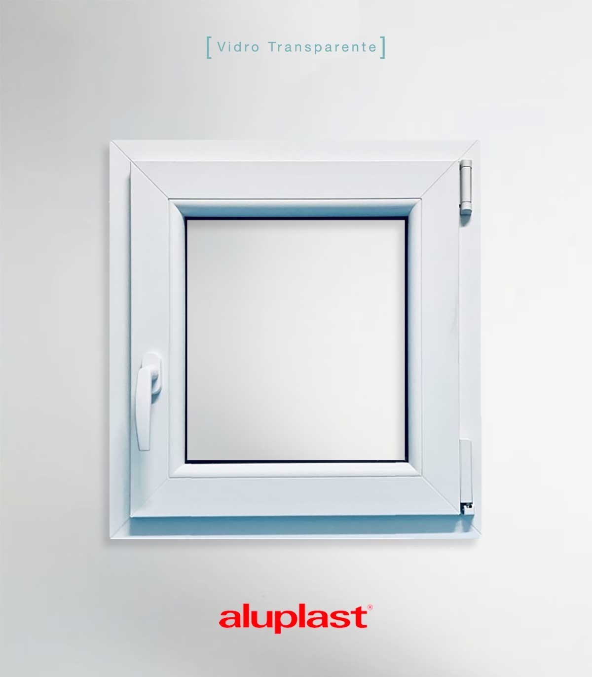 Janela PVC 50x60cm Oscilobatente DIREITA Vidro Duplo ALUPLAST