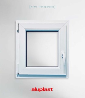 Janela PVC 50x60cm Oscilobatente ESQUERDA Vidro Duplo ALUPLAST