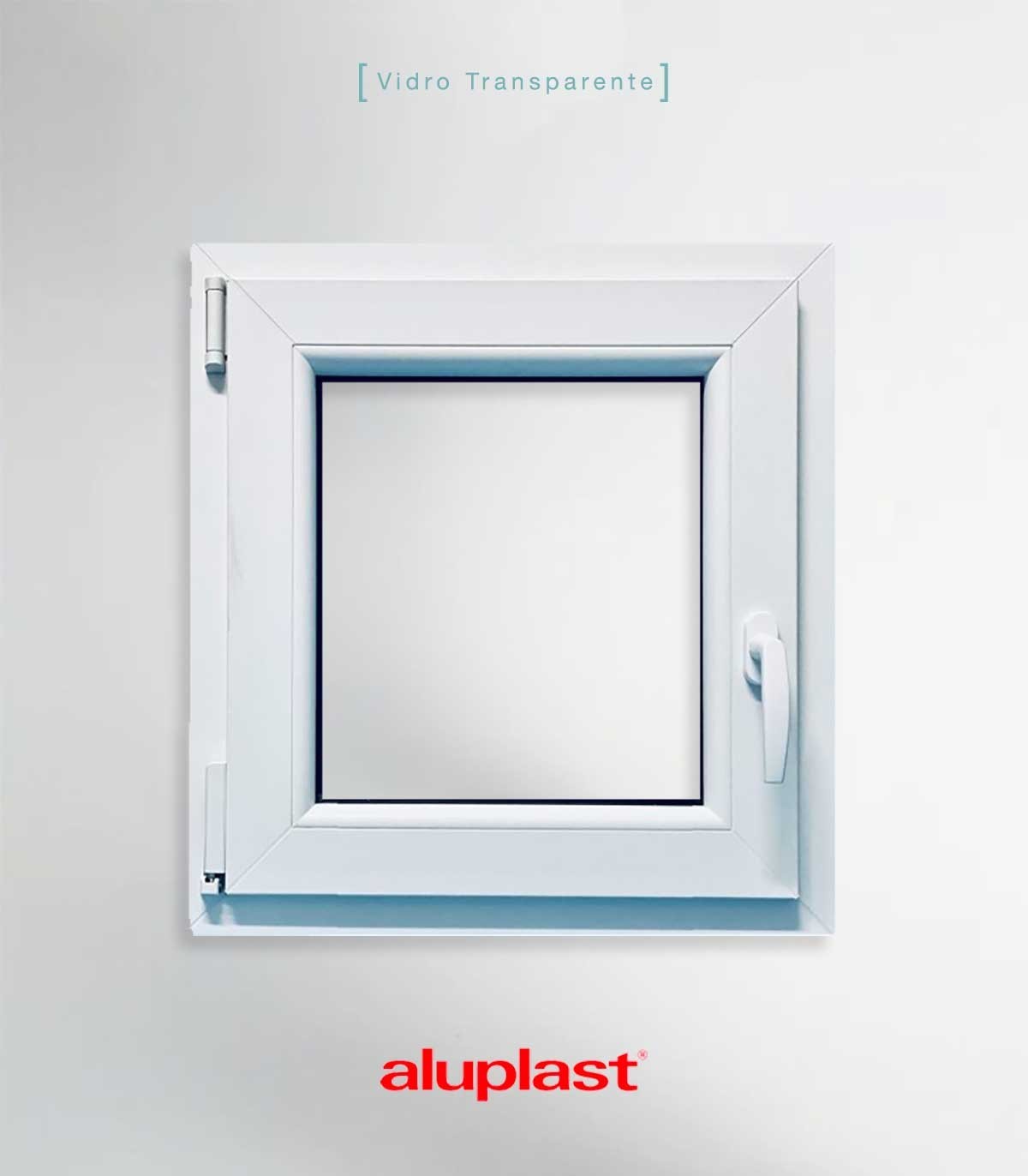 Janela PVC 50x60cm Oscilobatente ESQUERDA Vidro Duplo ALUPLAST