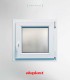 Janela PVC 60x60cm Oscilobatente DIREITA Vidro Duplo FOSCO LISO ALUPLAST