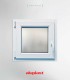 Janela PVC 60x60cm Oscilobatente ESQUERDA Vidro Duplo FOSCO LISO ALUPLAST