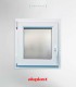 Janela PVC 60x70cm Oscilobatente ESQUERDA Vidro Duplo FOSCO LISO ALUPLAST
