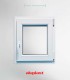 Janela PVC 60x80cm Oscilobatente DIREITA Vidro Duplo ALUPLAST