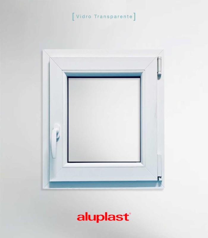 Janela PVC 60x80cm Oscilobatente DIREITA Vidro Duplo ALUPLAST