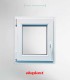 Janela PVC 60x80cm Oscilobatente ESQUERDA Vidro Duplo ALUPLAST