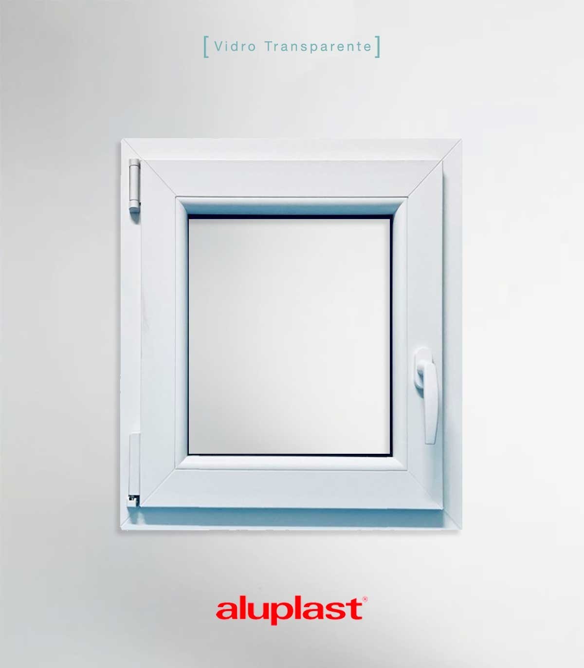 Janela PVC 60x80cm Oscilobatente ESQUERDA Vidro Duplo ALUPLAST