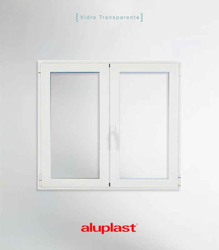 Janela PVC 100x100cm Oscilobatente Vidro Duplo ALUPLAST