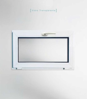 Janela PVC 100x50cm Basculante Vidro Duplo Perfil PROLINE