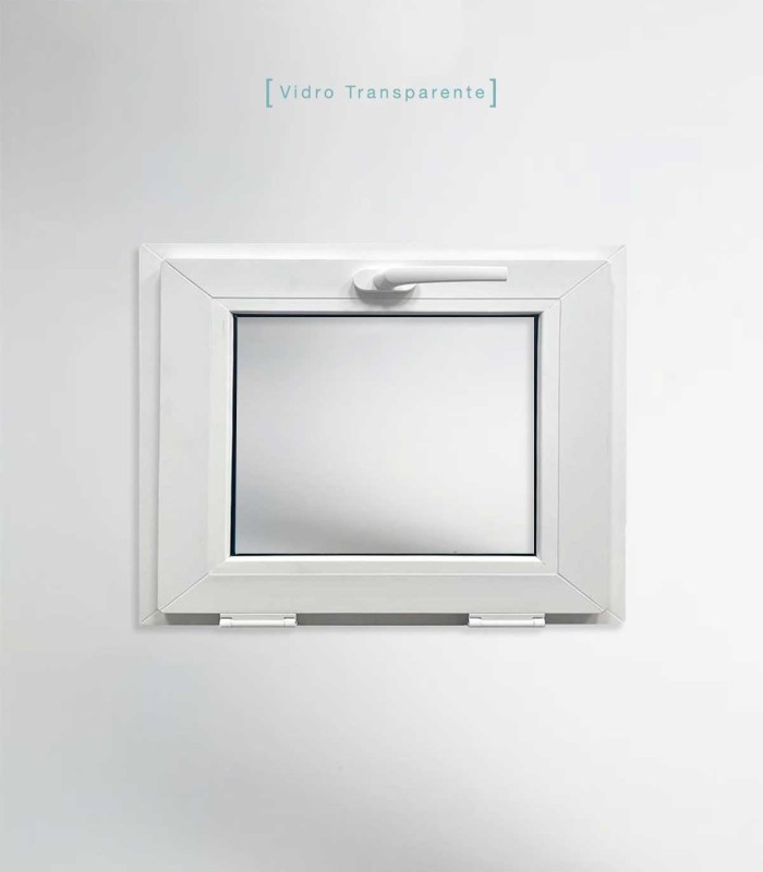 Janela PVC 100x80cm Basculante Vidro Duplo Perfil PROLINE