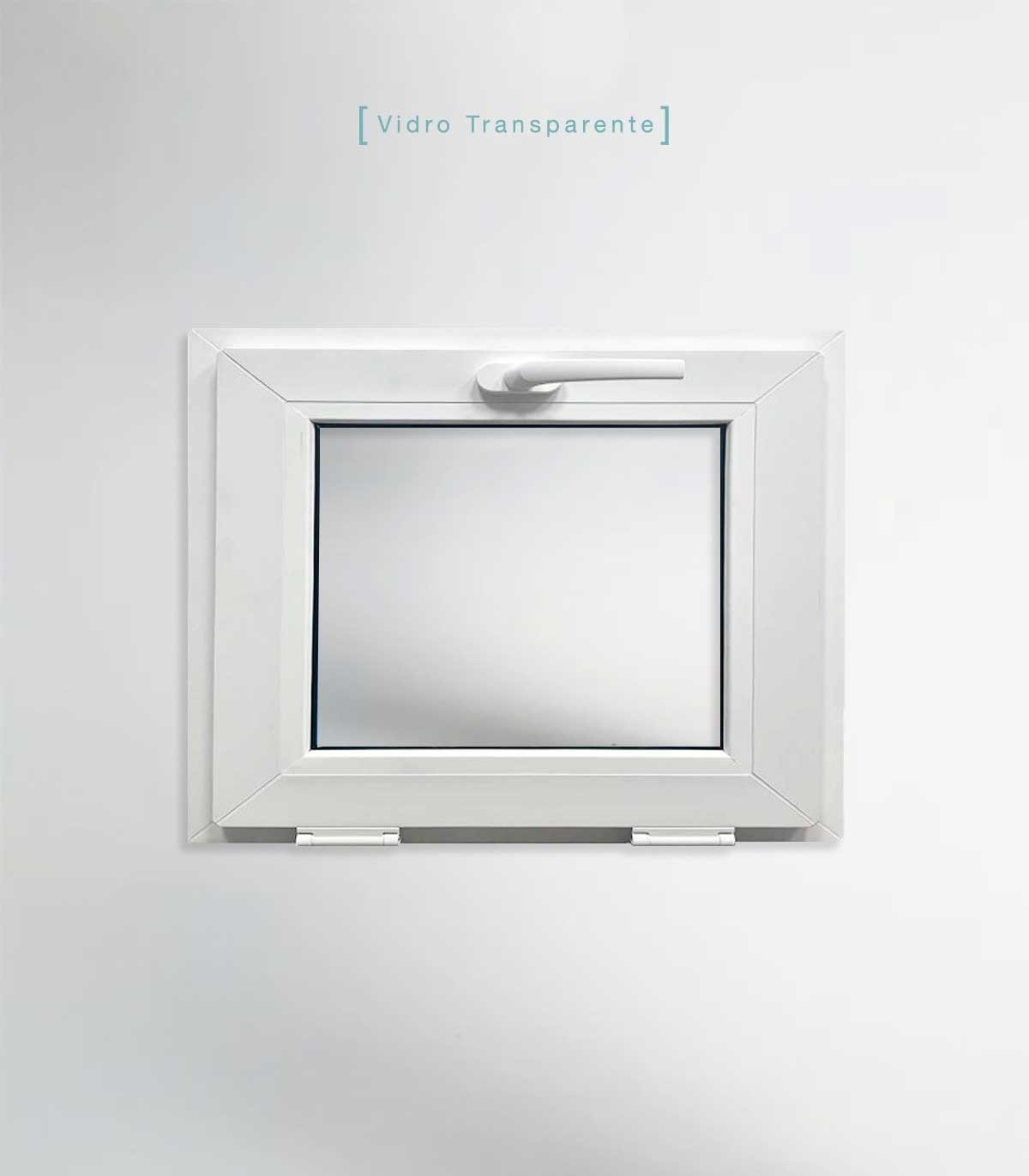 Janela PVC 100x80cm Basculante Vidro Duplo Perfil PROLINE